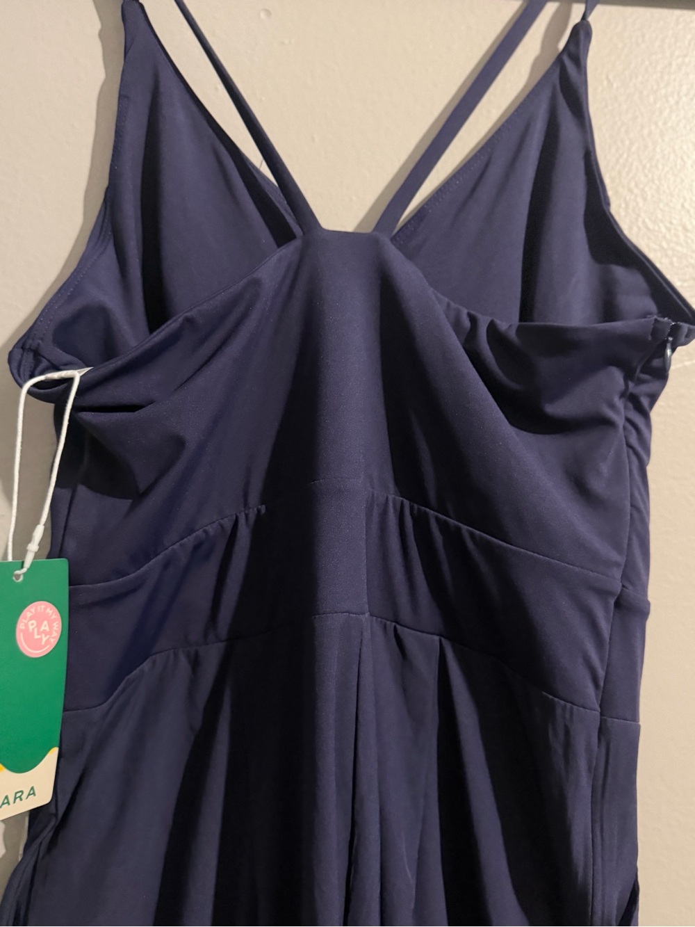 HALARA Navy Blue Wide-Leg Jumpsuit with Spaghetti Straps - Picture 11 of 16